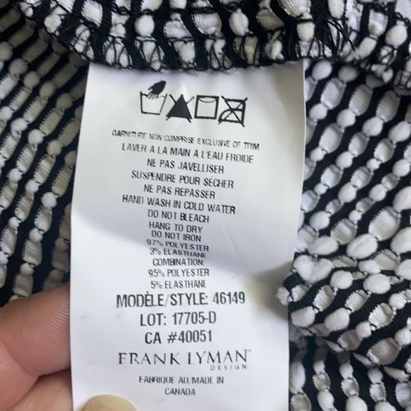 Frank Lyman abstract polka dot wired collar jacket cardigan 6 - Picture 4 of 4